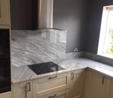 Granite Viscount white kitchen