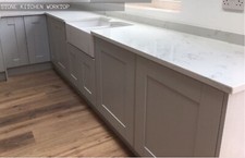 Carrara marble quartz kitchen