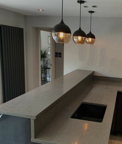 Kitchen worktop grey - grey, silver