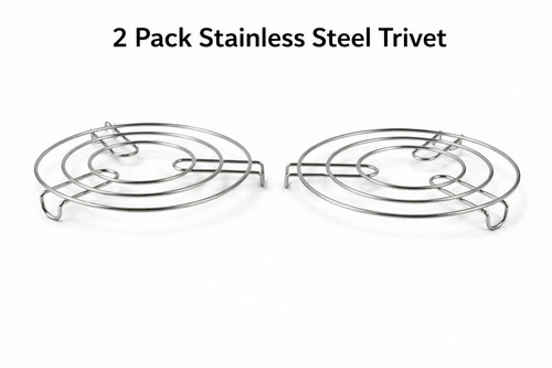 Pack stainless steel trivets - 2,